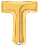 7" | 14"| 40" Gold Letter Foil Balloon - Megaloons Letters A -Z | 3 Sizes Available