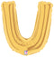 7" | 14"| 40" Gold Letter Foil Balloon - Megaloons Letters A -Z | 3 Sizes Available