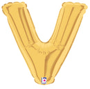7" | 14"| 40" Gold Letter Foil Balloon - Megaloons Letters A -Z | 3 Sizes Available