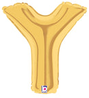 7" | 14"| 40" Gold Letter Foil Balloon - Megaloons Letters A -Z | 3 Sizes Available
