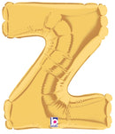 7" | 14"| 40" Gold Letter Foil Balloon - Megaloons Letters A -Z | 3 Sizes Available