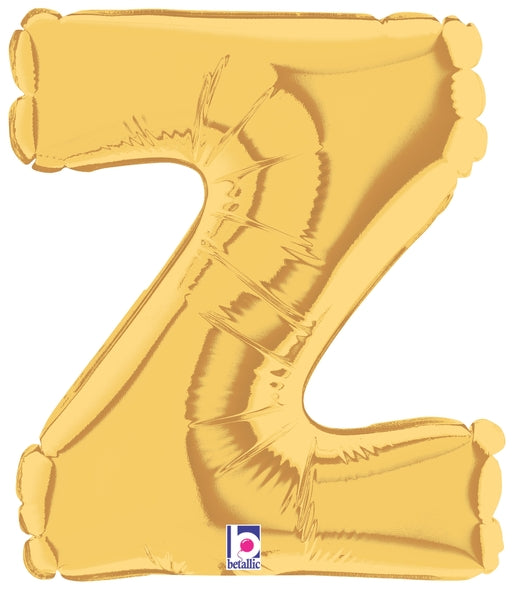 7" | 14"| 40" Gold Letter Foil Balloon - Megaloons Letters A -Z | 3 Sizes Available