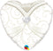 Globo de papel de aluminio con forma de corazón para vestido de novia de 18" | Compre 5 o más y ahorre un 20 %
