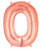 14" | 40" Rose Gold Number Balloons - Megaloons | 2 Sizes Available - Numbers 0-9