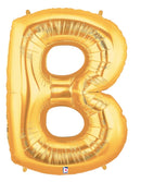 7" | 14"| 40" Gold Letter Foil Balloon - Megaloons Letters A -Z | 3 Sizes Available