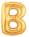 7" | 14"| 40" Gold Letter Foil Balloon - Megaloons Letters A -Z | 3 Sizes Available