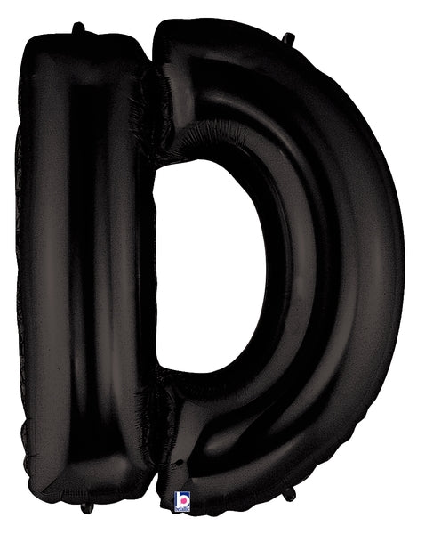 40" Black Letter Foil Balloon - Megaloons | Letters A - Z