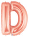 Globos con letras de oro rosa de 14" | 40" - Megaloons | 2 Tamaños Disponibles - Letras AZ 