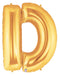 7" | 14"| 40" Gold Letter Foil Balloon - Megaloons Letters A -Z | 3 Sizes Available