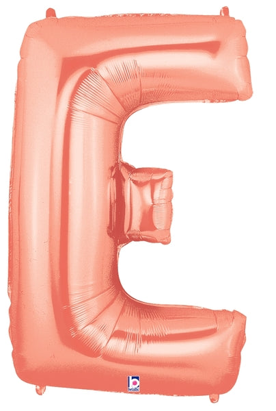 Globos con letras de oro rosa de 14" | 40" - Megaloons | 2 Tamaños Disponibles - Letras AZ 