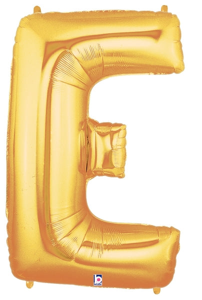 7" | 14"| 40" Gold Letter Foil Balloon - Megaloons Letters A -Z | 3 Sizes Available