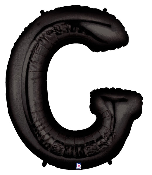 34" Betallic Black Letter Foil Balloon - Megaloons | Letters A - Z