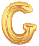 7" | 14"| 40" Gold Letter Foil Balloon - Megaloons Letters A -Z | 3 Sizes Available