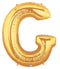 7" | 14"| 40" Gold Letter Foil Balloon - Megaloons Letters A -Z | 3 Sizes Available