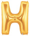 7" | 14"| 40" Gold Letter Foil Balloon - Megaloons Letters A -Z | 3 Sizes Available