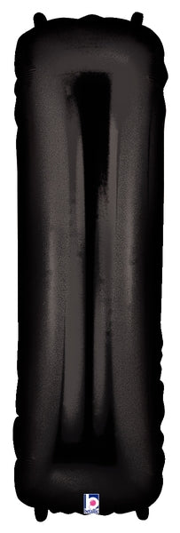 34" Betallic Black Letter Foil Balloon - Megaloons | Letters A - Z