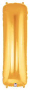 7" | 14"| 40" Gold Letter Foil Balloon - Megaloons Letters A -Z | 3 Sizes Available