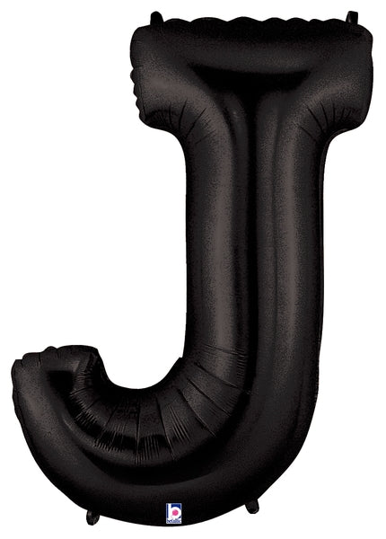 34" Betallic Black Letter Foil Balloon - Megaloons | Letters A - Z