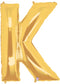 7" | 14"| 40" Gold Letter Foil Balloon - Megaloons Letters A -Z | 3 Sizes Available