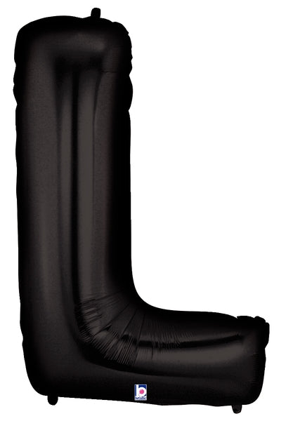 34" Betallic Black Letter Foil Balloon - Megaloons | Letters A - Z