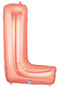 Globos con letras de oro rosa de 14" | 40" - Megaloons | 2 Tamaños Disponibles - Letras AZ 