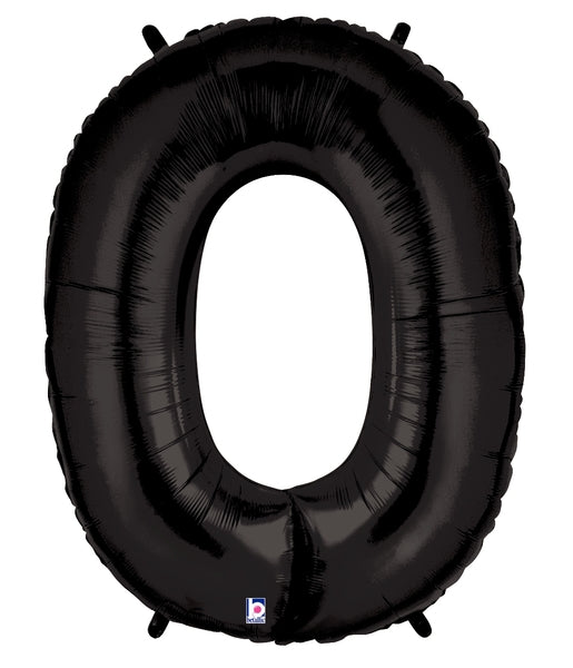34" Betallic Black Letter Foil Balloon - Megaloons | Letters A - Z