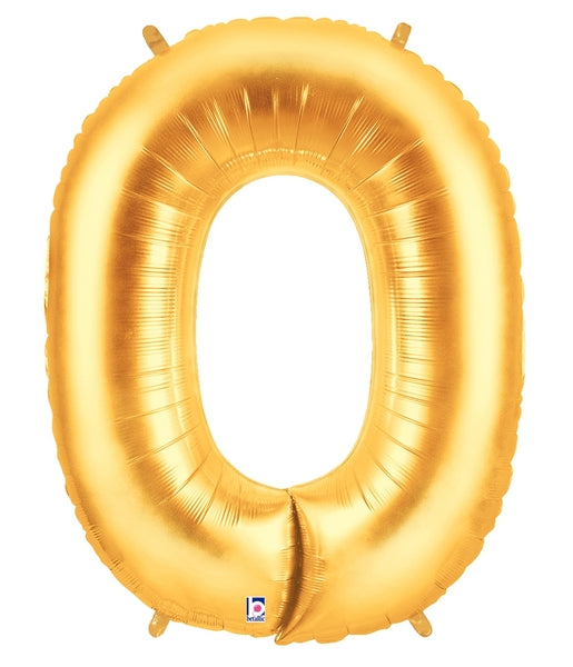 7" | 14"| 40" Gold Letter Foil Balloon - Megaloons Letters A -Z | 3 Sizes Available