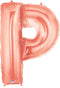Globos con letras de oro rosa de 14" | 40" - Megaloons | 2 Tamaños Disponibles - Letras AZ 