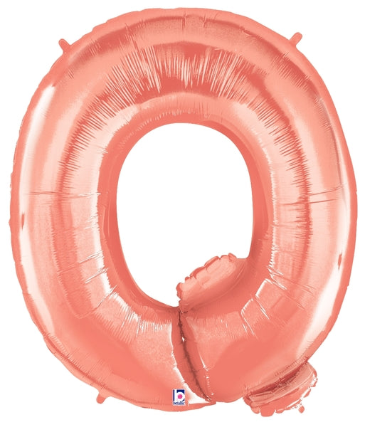 14" | 34" Betallic Rose Gold Letter Balloons - Megaloons | 2 Sizes Available - Letters A-Z