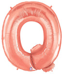 Globos con letras de oro rosa de 14" | 40" - Megaloons | 2 Tamaños Disponibles - Letras AZ 