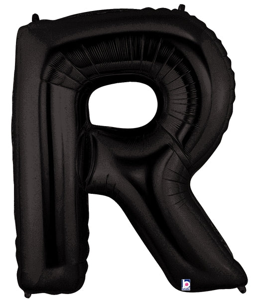 34" Betallic Black Letter Foil Balloon - Megaloons | Letters A - Z