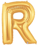7" | 14"| 40" Gold Letter Foil Balloon - Megaloons Letters A -Z | 3 Sizes Available