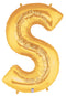7" | 14"| 40" Gold Letter Foil Balloon - Megaloons Letters A -Z | 3 Sizes Available