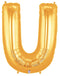 7" | 14"| 40" Gold Letter Foil Balloon - Megaloons Letters A -Z | 3 Sizes Available