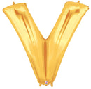 7" | 14"| 40" Gold Letter Foil Balloon - Megaloons Letters A -Z | 3 Sizes Available