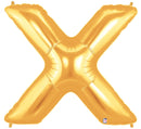 7" | 14"| 40" Gold Letter Foil Balloon - Megaloons Letters A -Z | 3 Sizes Available