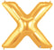 7" | 14"| 40" Gold Letter Foil Balloon - Megaloons Letters A -Z | 3 Sizes Available