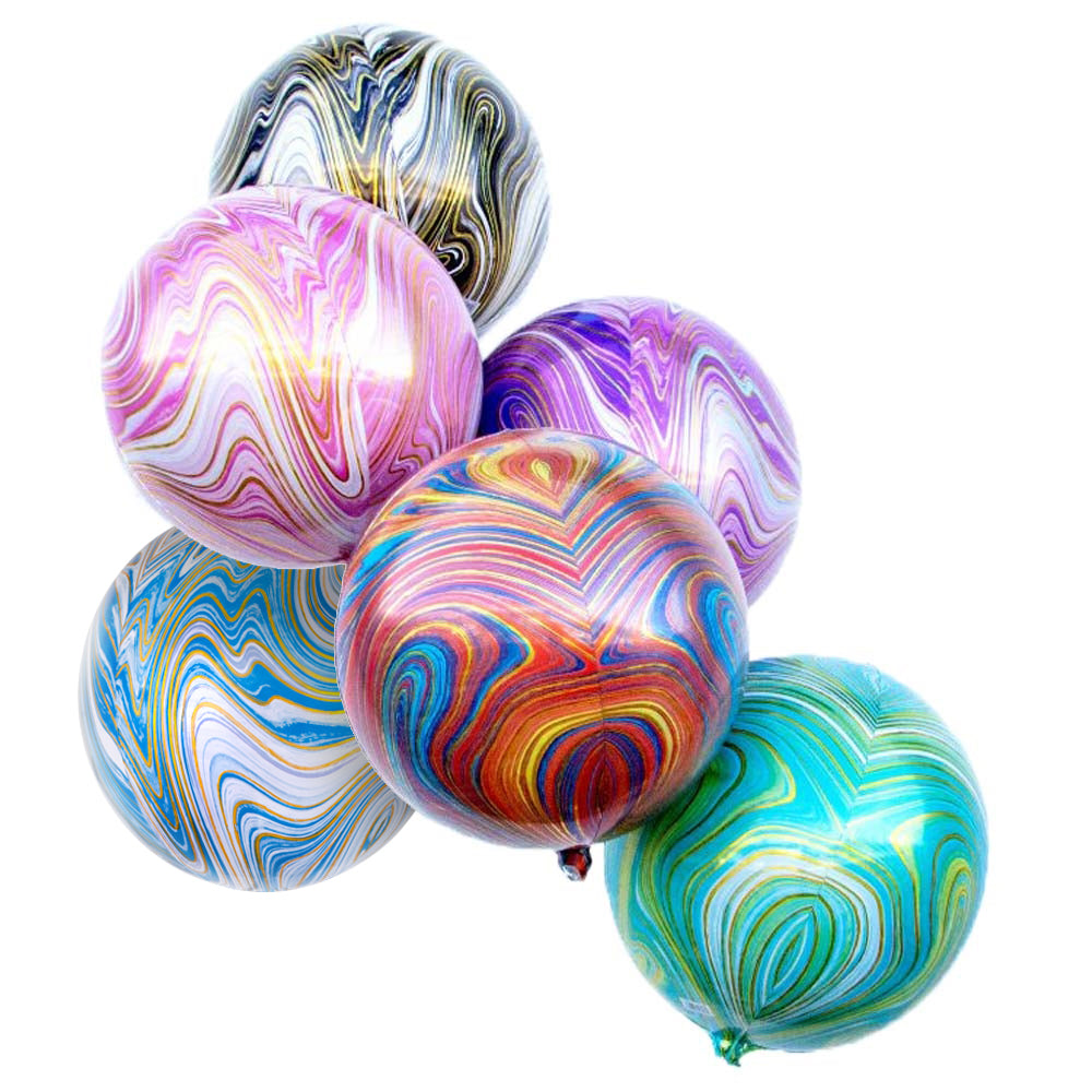 15" Orbz® XL™ Marblez™ Foil Balloons - Globe Shaped | 3 Count