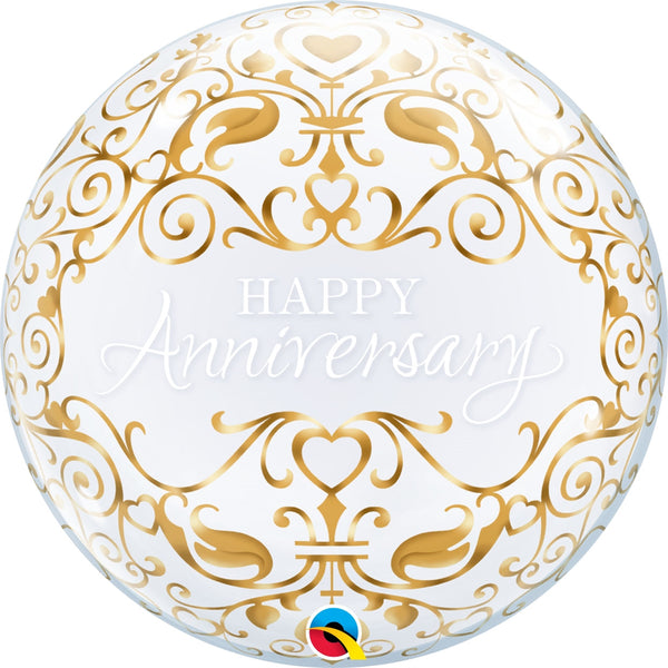 22" Anniversary Classic Qualatex Bubble Balloon