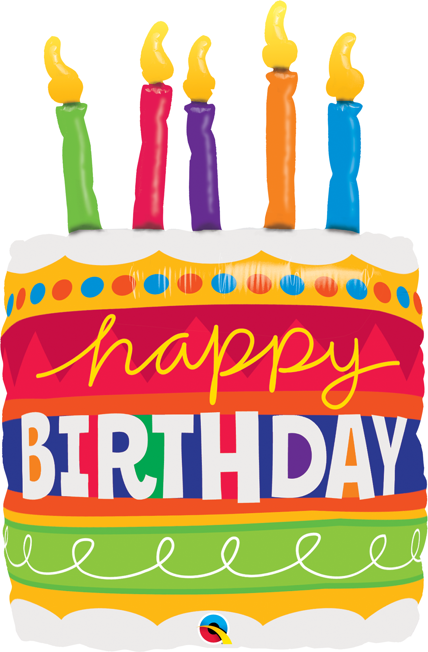 Globo de aluminio con velas y pastel de cumpleaños de 35"
