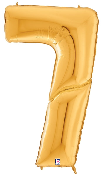 Gigaloons dorados de 53" - Globos con números de aluminio | Números 0-9