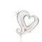14" Holographic Linky Chain Of Hearts Foil Airfill Balloon (P16) | Buy 5 Or More Save 20%