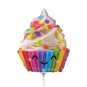 14" Cute Cupcake Foil Airfill Balloon | Buy 5 or More Save 20%