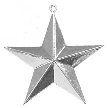 Estrella de plástico tridimensional de 2,25"