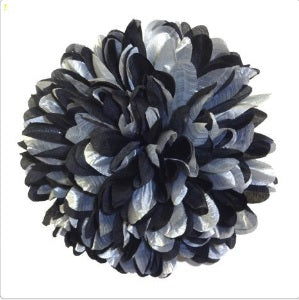 6 1/2" Lame' 2 Color Artificial Silk Mum - 15 Layers | 1 Count