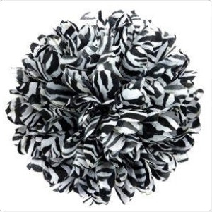 6 1/2" Artificial Zebra Print Silk Mum - 15 Layers | 1 Count