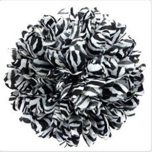 Zebra Print Silk Mum 6 1-2" 15 Layers