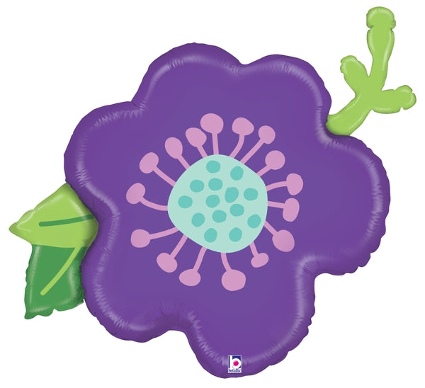 30" Purple Flower Foil Balloon (P29)