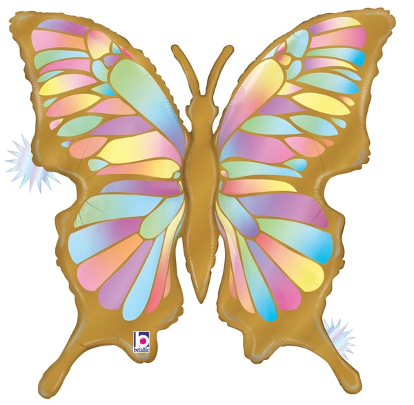 Globo de lámina de mariposa de ópalo de 24" (P12)