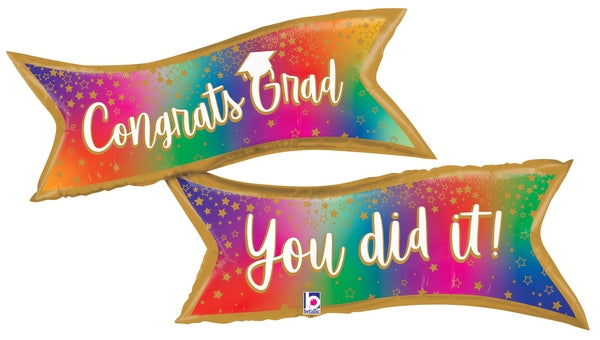 49" Betallic Colorful Banner Grad Foil Balloon (S2R5)